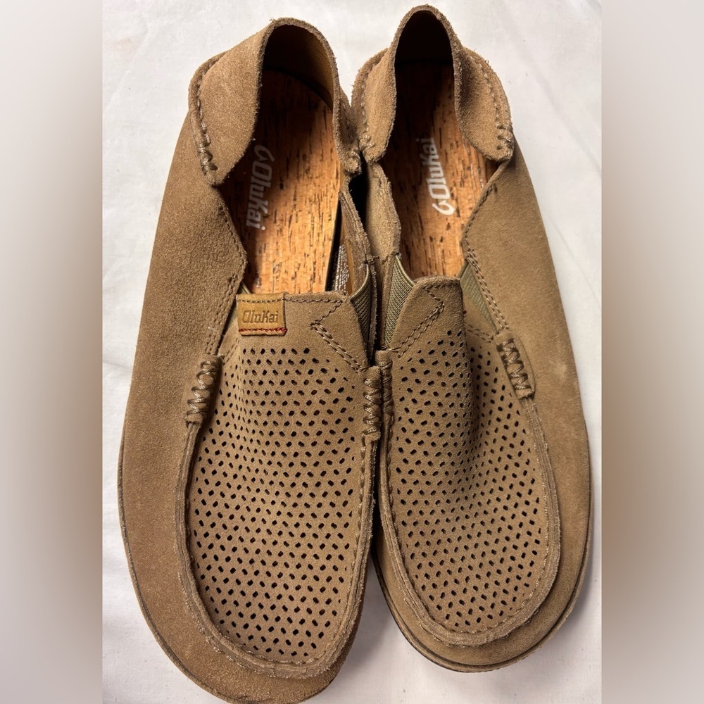 OluKai 10184-1010 Clay Moloa Kohana Slip-On Leather Loafers Shoes Men’s US 9 M
